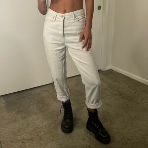 Slim Straight Light Stripe Jeans